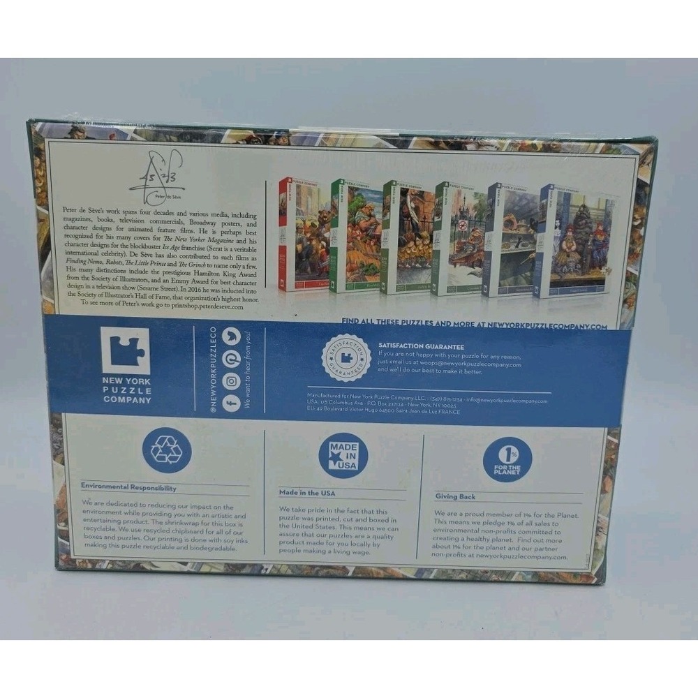 New York Puzzle - Duchess of Whimsy by Peter de Seve 1500pc Puzzle NEW SEALED - Picture 3 of 6